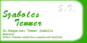 szabolcs temmer business card